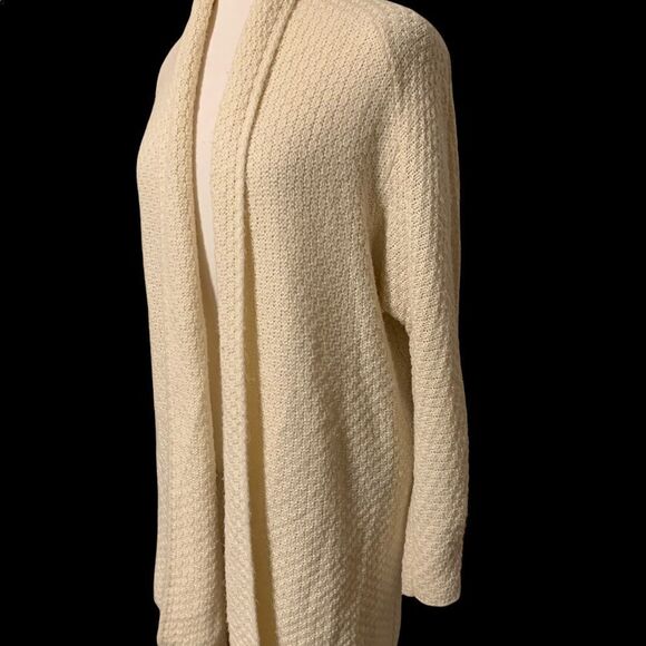 Forever 21 Oversized Coatigan Cardigan Sweater White/Cream soft knit. Size Small - Picture 4 of 9